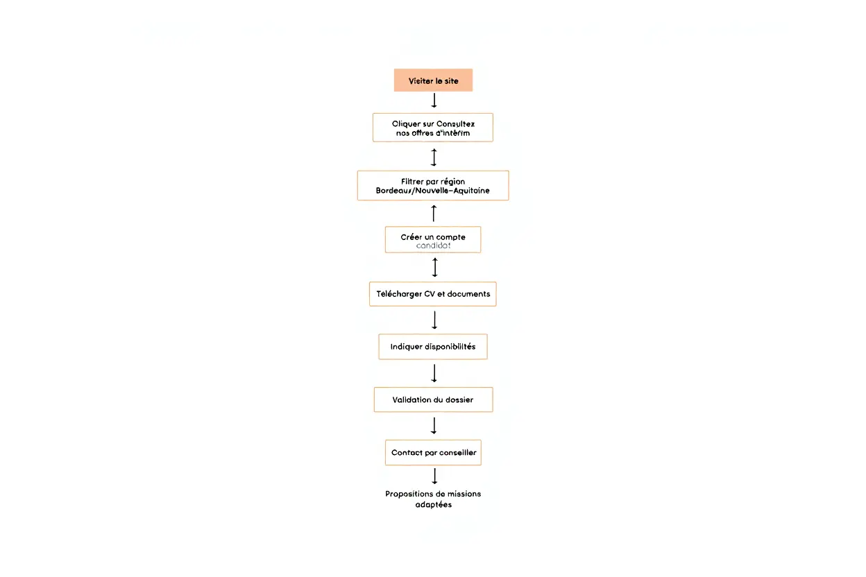 Étapes inscription intérim bordeaux