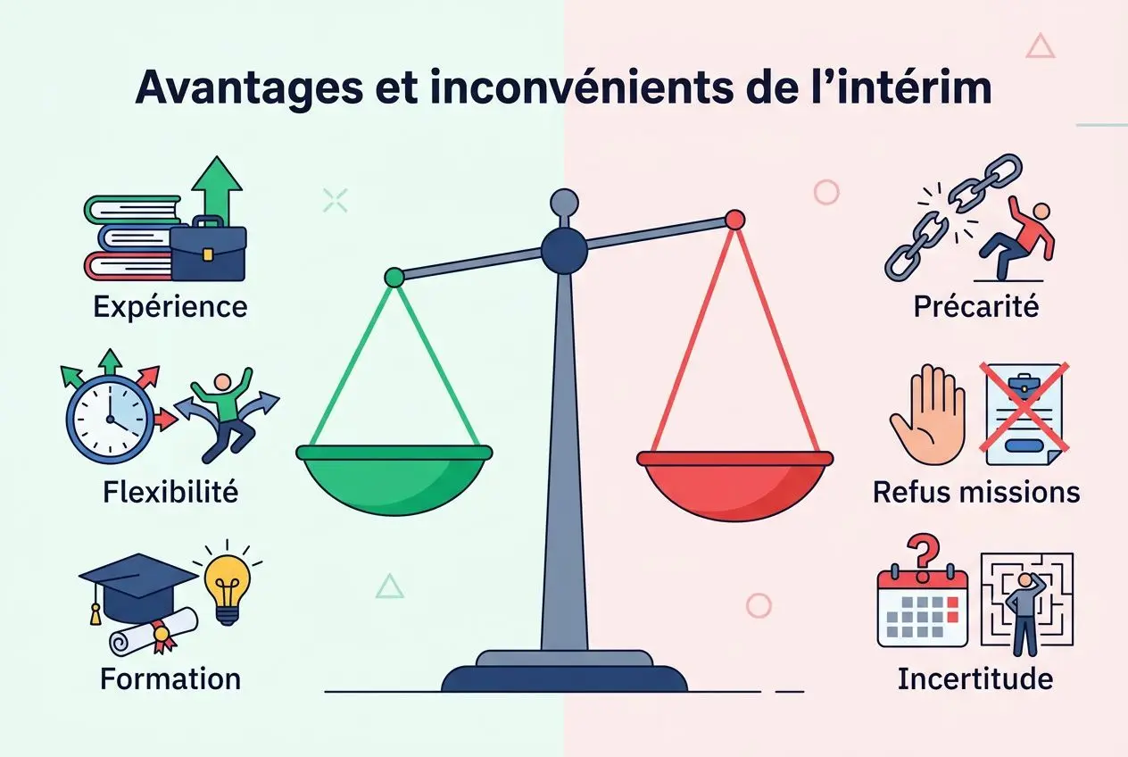 Balance avantages-inconvénients du travail en intérim