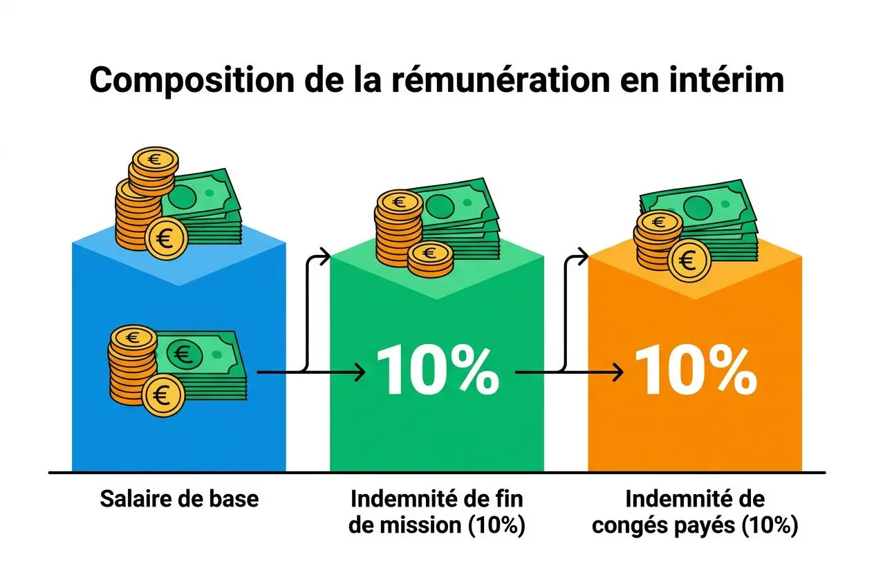Composition de la rémunération en intérim