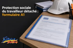 Document sur le formulaire A1 posé sur une table avec casque et accessoires de travail à proximité.
